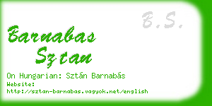 barnabas sztan business card